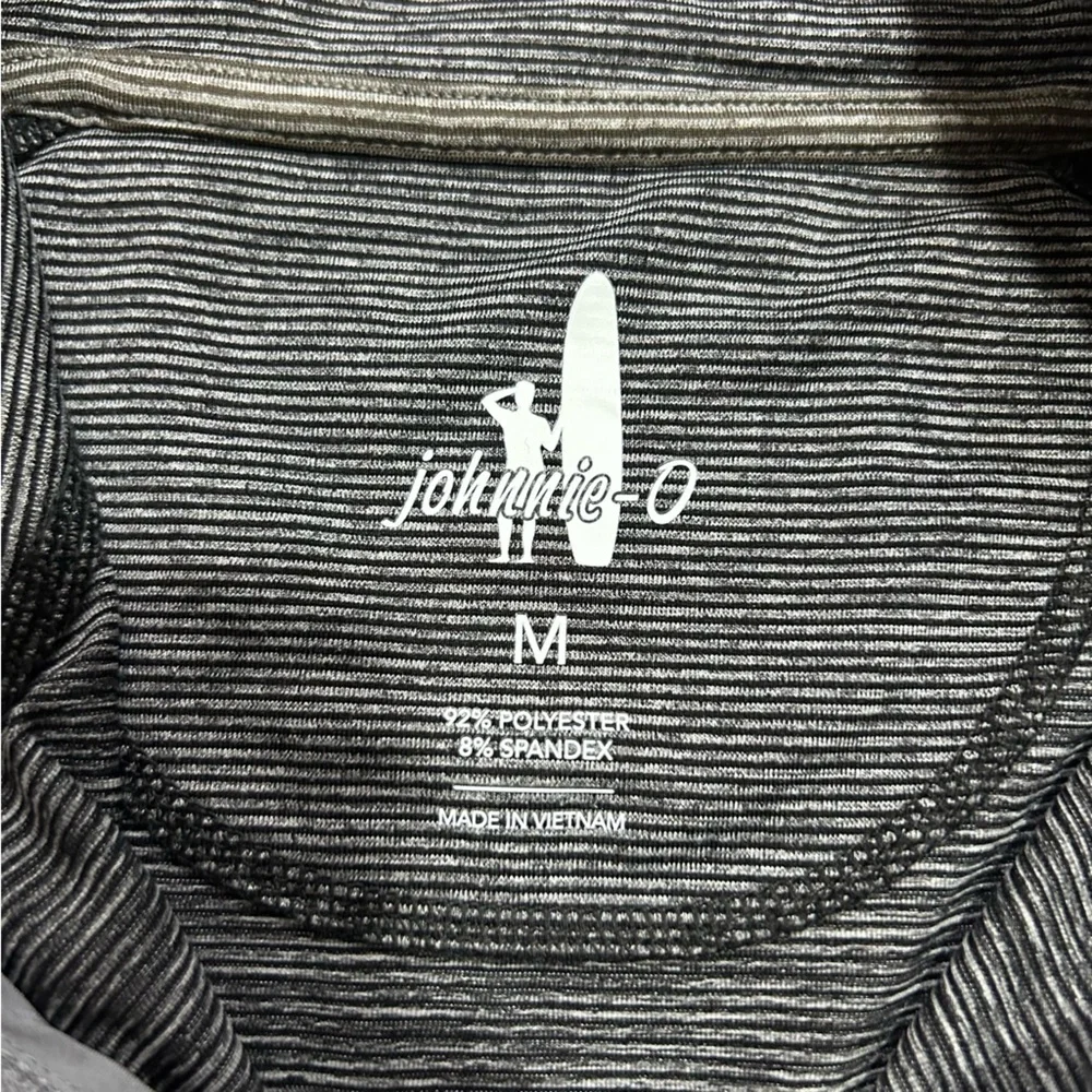 johnnie-O Charcoal Zip-Up Sweater with Orange Detail - Picture 2 of 5